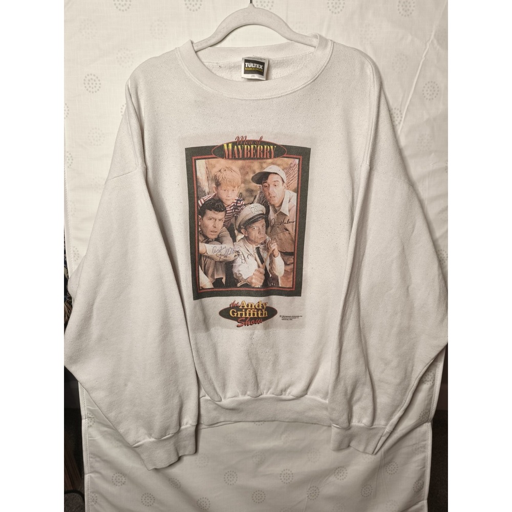 Vintage‎ Autographed Andy Griffith Show Cast Sweatshirt X Large